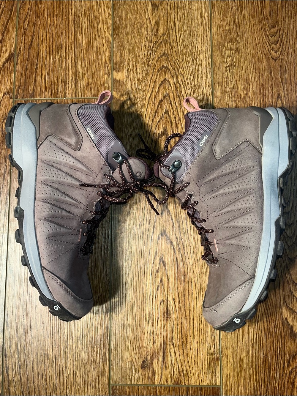 Oboz Sypes Mid Women's 10.5 Peppercorn Leather Waterproof Hiking Boots
